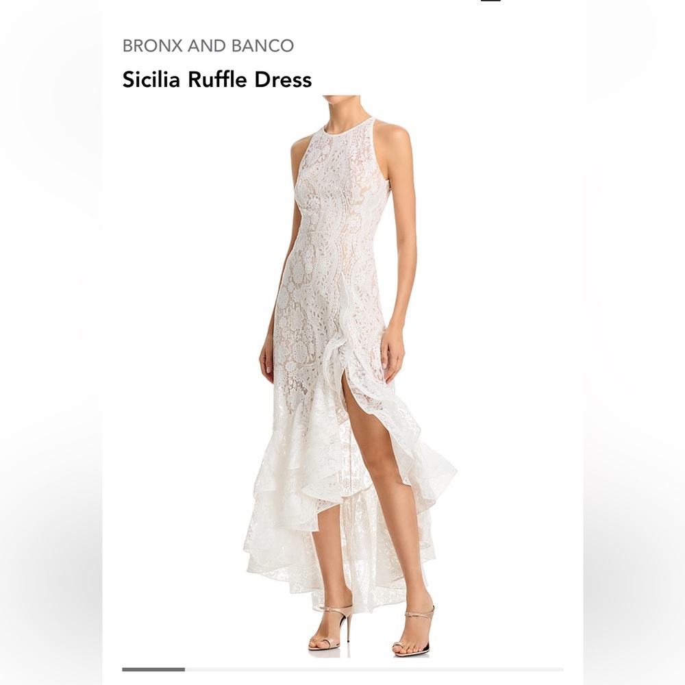 White Lace Bridal Shower Dress